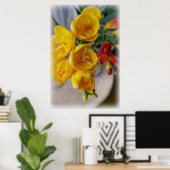Poster bouquet freesias (Bureau à domicile)