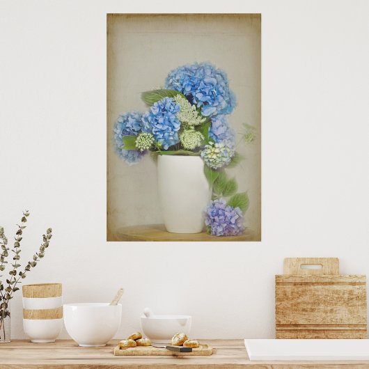 Poster Bouquet Hydrangea (Cuisine)