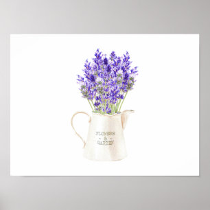 Poster Bouquet Lavendar dans un jug