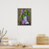 Poster Bouquet Lilac en basket violet (Cuisine)