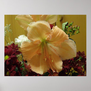 Poster Bouquet Lys rose Imprimer