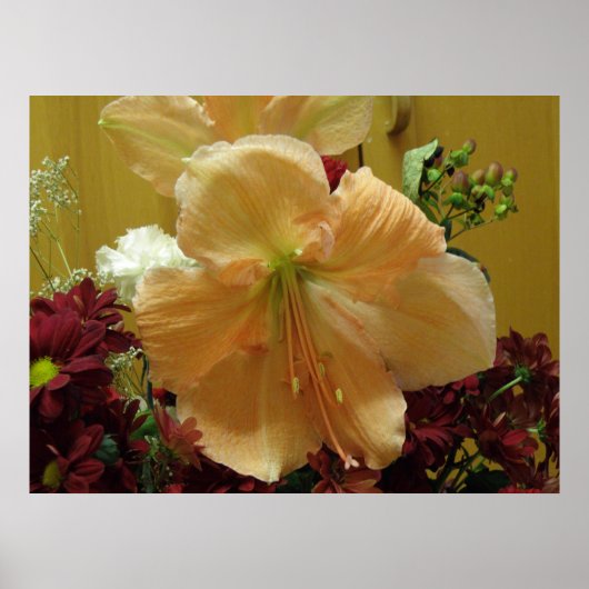 Poster Bouquet Lys rose Imprimer (Devant)