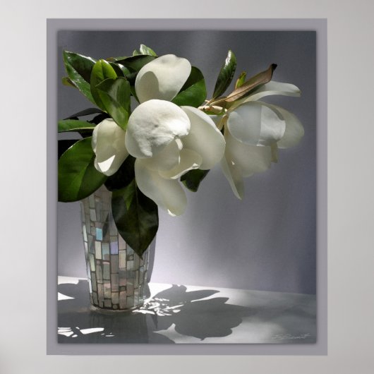 Poster Bouquet Magnolia Imprimer -20x24 -autres tailles é (Devant)
