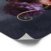 Poster Bouquet mariage gothique vampire chauve-souris moo (Coin)