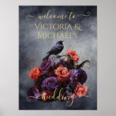 Poster Bouquet mariage gothique vampire chauve-souris moo (Devant)