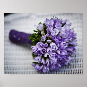 Poster Bouquet Mariage pourpre