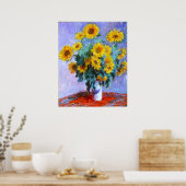 Poster Bouquet Monet de Tournesols (Cuisine)