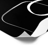 Poster Bouquet Noir : Abstrait noir et blanc (Coin)