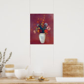 Poster Bouquet Odilon Redon dans un vase chinois (Cuisine)