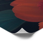 Poster Bouquet peint de fleurs Gras 4:3 (Coin)