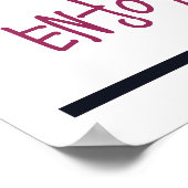 Poster Bouquet Rose Et Papillons Profitez Du Moment ! (Coin)