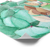 Poster Bouquet Succulent Botanique Floral Mariage Siège (Coin)