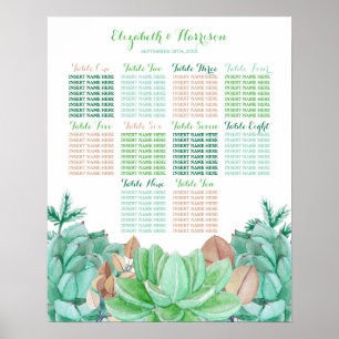 Poster Bouquet Succulent Botanique Floral Mariage Siège