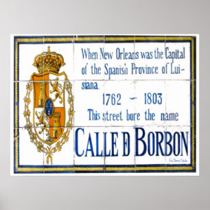 Poster Bourbon St Tile Mural