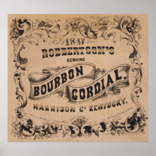 Poster BOURBON vintage AD 1847