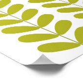 Poster Bourgeons de fleurs verts d'avocat Moderne du mili (Coin)