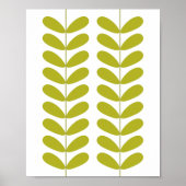 Poster Bourgeons de fleurs verts d'avocat Moderne du mili (Devant)