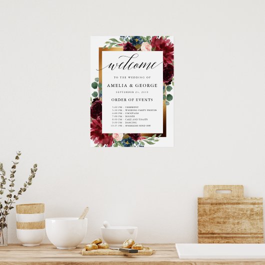 Poster Bourgogne bienvenue ordre des événements Signal ma (Cuisine)