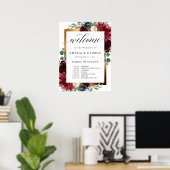 Poster Bourgogne bienvenue ordre des événements Signal ma (Bureau à domicile)