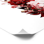 Poster Bourgogne et or Quinceañera Accueil Imprimable (Coin)