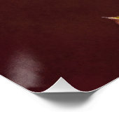 Poster Bourgogne Fleurs d'automne 80e fête d'anniversaire (Coin)