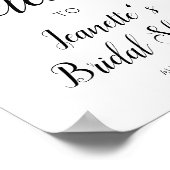 Poster Bourgogne Floral Bienvenue À Fête des mariées (Coin)