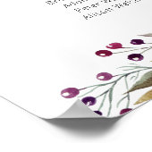 Poster Bourgogne Floral Classe Mémorial de la Réunion (Coin)