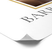 Poster Bourgogne Ivoire Blanc Floral Photo Mémorial Funér (Coin)