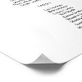 Poster Bourgogne, marine et rose Floral Event Seize Graph (Coin)