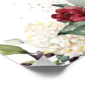 Poster Bourgogne Orange Floral L'amour est doux Prenez un (Coin)