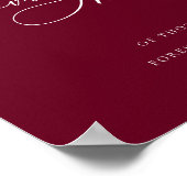Poster Bourgogne Simple Propre en Souvenir Affectueux (Coin)