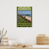 Poster Bournemouth Vintage Retro (Cuisine)