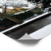 Poster Bourton sur l'eau Cotswolds Arbre de Noël (Coin)