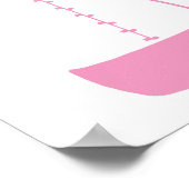 Poster Bouteille bébé rose 1 (Coin)