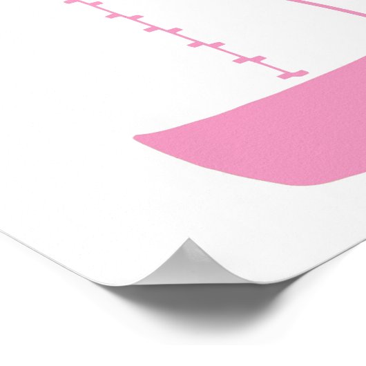 Poster Bouteille bébé rose 1 (Coin)