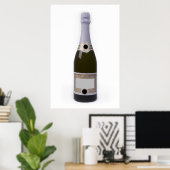 Poster Bouteille de Champagne avec étiquette vierge (Bureau à domicile)