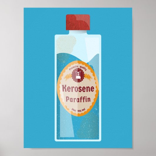 Poster Bouteille de kérosène Paraffine (Devant)
