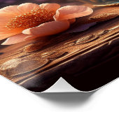 Poster Bouteille de parfum bleu floral (Coin)