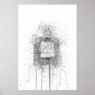 Poster Bouteille de parfum de Noël sur le mur