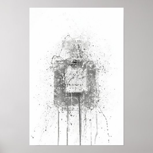 Poster Bouteille de parfum de Noël sur le mur (Devant)
