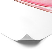 Poster Bouteille de parfum en Aquarelle rose (Coin)