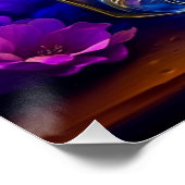 Poster Bouteille de parfum orange violet (Coin)