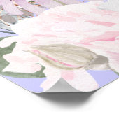 Poster Bouteille de parfum pourpre Floral Joli Chic Monog (Coin)