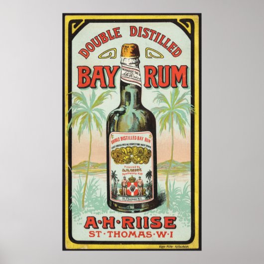Poster Bouteille de rhum (Devant)
