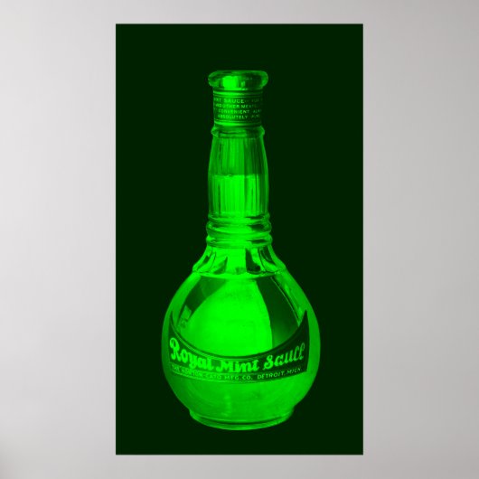Poster Bouteille de sauce royale à la menthe 1905 (Devant)