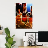 Poster bouteille de vin (Bureau à domicile)