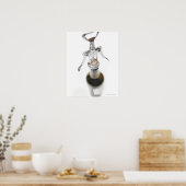 Poster Bouteille de vin avec tire-bouchon. (Cuisine)