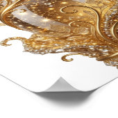 Poster Bouteille de vin dorée Edgy Gold (Coin)
