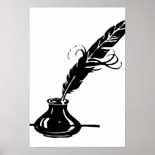 Poster Bouteille d'encre et de talon