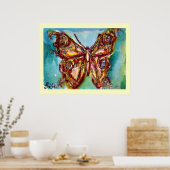 POSTER BOUTEILLE D'OR EN BLEU (Cuisine)